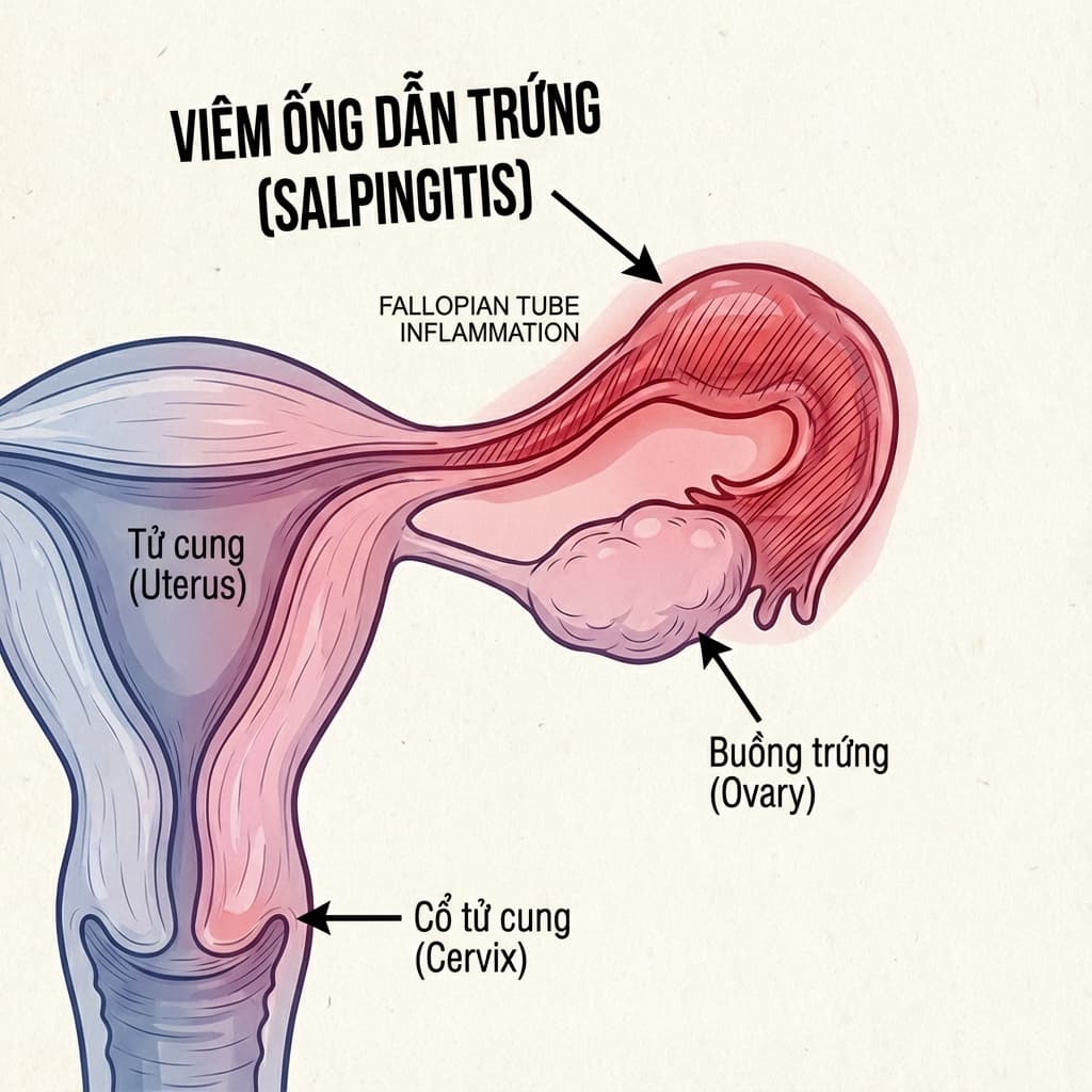 Viêm ống dẫn trứng: Mối nguy hiểm tiềm ẩn