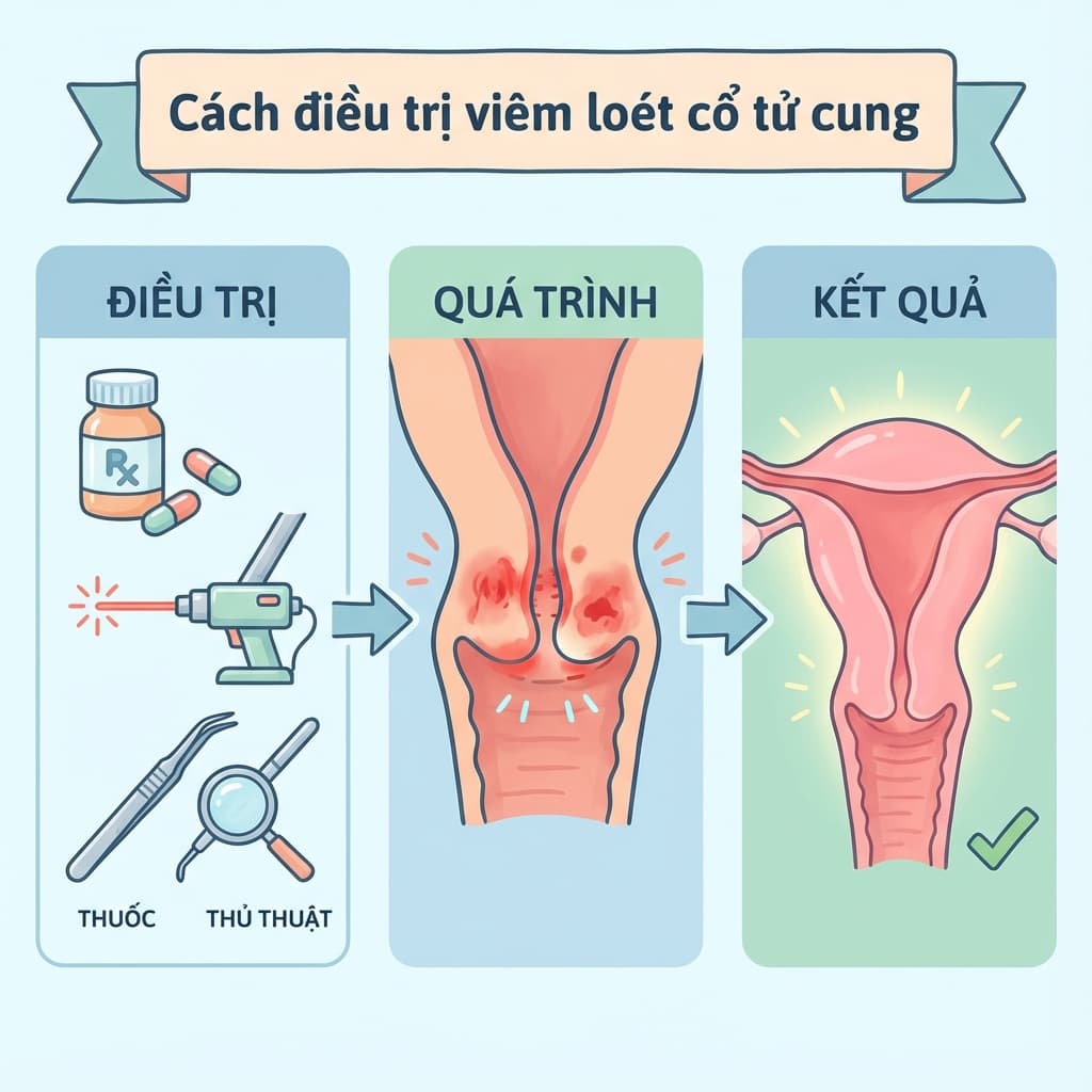 Cách điều trị viêm loét cổ tử cung hiệu quả triệt để