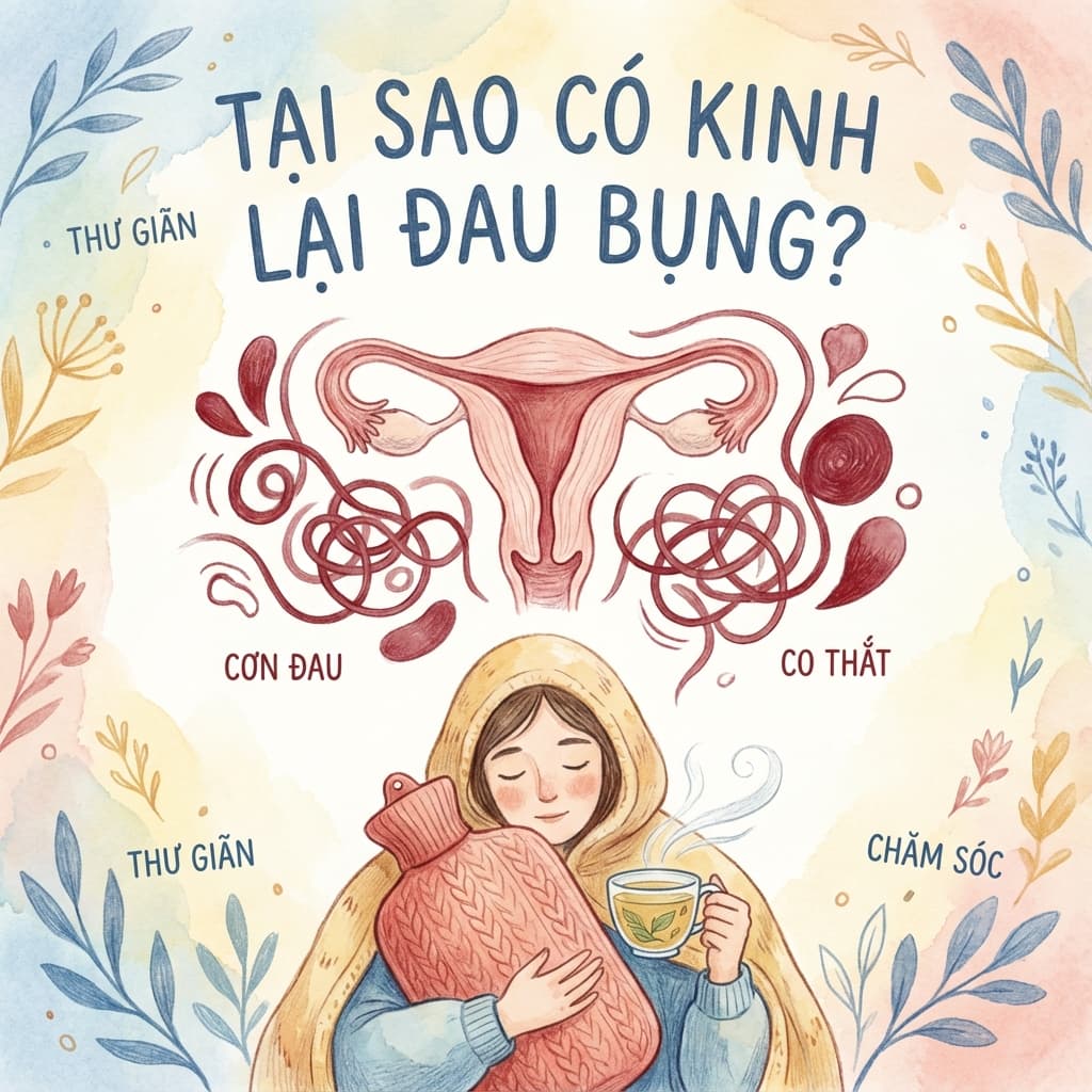 Tại sao có kinh lại đau bụng? Cách giảm đau hiệu quả